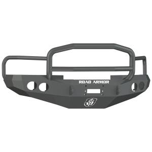 Road Armor Stealth - Dodge RAM 2500/3500 1997-2002 - Road Armor - Road Armor 47015B Stealth Winch Front Bumper with Lonestar Guard and Round Light Holes for Dodge Ram 1500/2500/3500 1997-2002