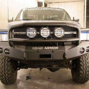 Road Armor - Road Armor 47015B Stealth Winch Front Bumper with Lonestar Guard and Round Light Holes for Dodge Ram 1500/2500/3500 1997-2002 - Image 3