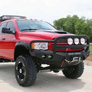 Road Armor - Road Armor 44045B Stealth Winch Front Bumper with Lonestar Guard and Round Light Holes for Dodge Ram 2500/3500 2003-2005 - Image 2