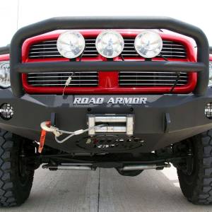 Road Armor - Road Armor 44045B Stealth Winch Front Bumper with Lonestar Guard and Round Light Holes for Dodge Ram 2500/3500 2003-2005 - Image 3