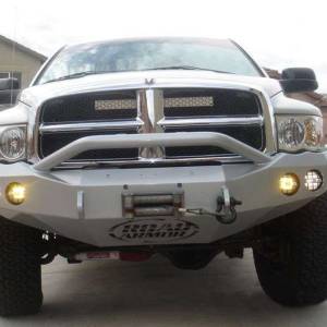 Road Armor - Road Armor 44044B Stealth Winch Front Bumper with Pre-Runner Guard and Round Light Holes for Dodge Ram 2500/3500 2003-2005 - Image 2