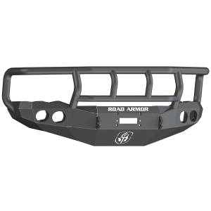 Dodge Ram 2500/3500 - Dodge RAM 2500/3500 2003-2005 - Road Armor - Road Armor 44042B Stealth Winch Front Bumper with Titan II Guard and Round Light Holes for Dodge Ram 2500/3500 2003-2005
