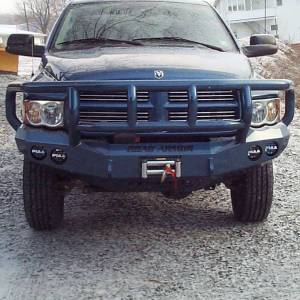 Road Armor - Road Armor 44042B Stealth Winch Front Bumper with Titan II Guard and Round Light Holes for Dodge Ram 2500/3500 2003-2005 - Image 2
