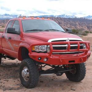 Road Armor - Road Armor 44042B Stealth Winch Front Bumper with Titan II Guard and Round Light Holes for Dodge Ram 2500/3500 2003-2005 - Image 4