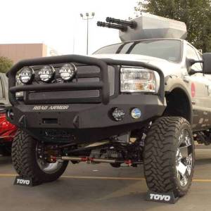 Road Armor - Road Armor 66005B Stealth Winch Front Bumper with Lonestar Guard and Round Light Holes for Ford F250/F350/F450/Excursion 1999-2004 - Image 2