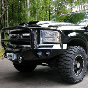 Road Armor - Road Armor 66005B Stealth Winch Front Bumper with Lonestar Guard and Round Light Holes for Ford F250/F350/F450/Excursion 1999-2004 - Image 5
