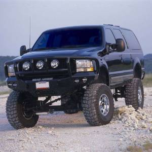 Road Armor - Road Armor 66002B Stealth Winch Front Bumper with Titan II Guard and Round Light Holes for Ford F250/F350/F450/Excursion 1999-2004 - Image 4