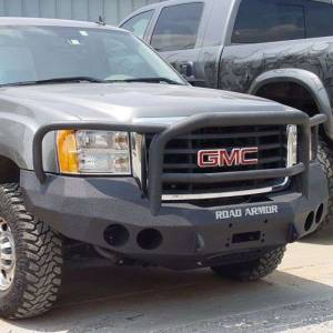 Road Armor - Road Armor 37405B Stealth Winch Front Bumper with Lonestar Guard and Round Light Holes for GMC Sierra 2500HD/3500 2008-2010 - Image 3