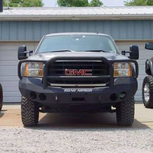 Road Armor - Road Armor 37405B Stealth Winch Front Bumper with Lonestar Guard and Round Light Holes for GMC Sierra 2500HD/3500 2008-2010 - Image 4