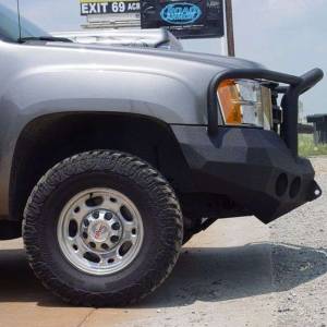 Road Armor - Road Armor 37405B Stealth Winch Front Bumper with Lonestar Guard and Round Light Holes for GMC Sierra 2500HD/3500 2008-2010 - Image 5
