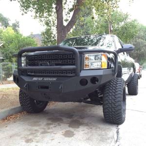 Road Armor - Road Armor 38405B Stealth Winch Front Bumper with Lonestar Guard and Round Light Holes for GMC Sierra 2500HD/3500 2011-2014 - Image 2