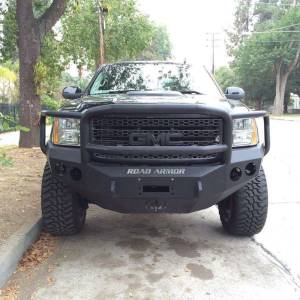 Road Armor - Road Armor 38405B Stealth Winch Front Bumper with Lonestar Guard and Round Light Holes for GMC Sierra 2500HD/3500 2011-2014 - Image 3