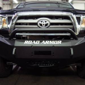 Road Armor - Road Armor 99014B Stealth Winch Front Bumper with Pre-Runner Guard and Round Light Holes for Toyota Tacoma 2005-2011 - Image 4