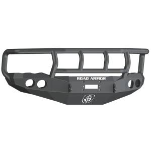 Road Armor Stealth - Dodge RAM 1500 2002-2005 - Road Armor - Road Armor 44032B Stealth Winch Front Bumper with Titan II Guard and Round Light Holes for Dodge Ram 1500 2002-2005