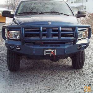 Road Armor - Road Armor 44032B Stealth Winch Front Bumper with Titan II Guard and Round Light Holes for Dodge Ram 1500 2002-2005 - Image 4