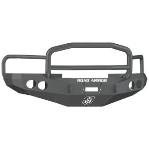Dodge Ram 1500 - Dodge RAM 1500 1994-2001 - Road Armor - Road Armor 47005B Stealth Winch Front Bumper with Lonestar Guard and Round Light Holes for Dodge Ram 1500/2500/3500 1994-1996
