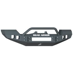 Road Armor 512R4B Stealth Winch Front Bumper with Pre-Runner Guard and Square Light Holes for Jeep Wrangler JK 2007-2018