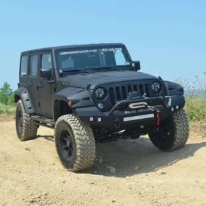 Road Armor - Road Armor 512R4B Stealth Winch Front Bumper with Pre-Runner Guard and Square Light Holes for Jeep Wrangler JK 2007-2018 - Image 2