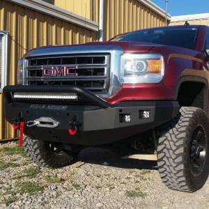 Road Armor - Road Armor 214R4B Stealth Winch Front Bumper with Pre-Runner Guard and Square Light Holes for GMC Sierra 1500 2014-2015 - Image 2
