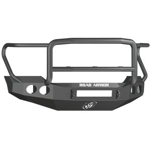 Road Armor 61105B-NW Stealth Non-Winch Front Bumper with Lonestar Guard and Round Light Holes for Ford F250/F350 2011-2016