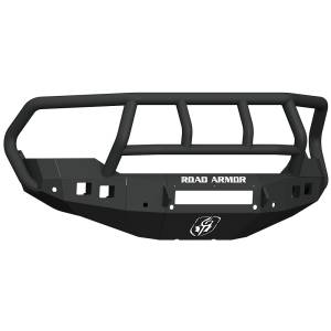 Road Armor Stealth - Dodge RAM 1500 2013-2018 - Road Armor - Road Armor 413F2B-NW Stealth Non-Winch Front Bumper with Titan II Guard and Round Light Holes for Dodge Ram 1500 2013-2018