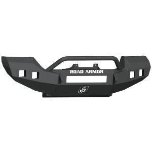 Jeep Bumpers - Road Armor - Road Armor 5183F4B Stealth Full Width Winch Front Bumper with Pre-Runner Guard and Square Light Holes for Jeep Wrangler JL 2018-2022