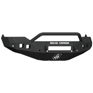 Road Armor 413F4B-NW Stealth Non-Winch Front Bumper with Pre-Runner Guard and Square Light Holes for Dodge Ram 1500 2013-2018