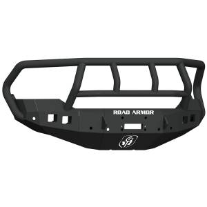 Road Armor 413F2B Stealth Winch Front Bumper with Titan II Guard and Square Light Holes for Dodge Ram 1500 2013-2018