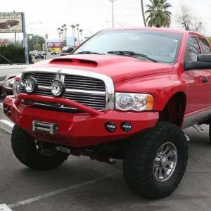 Road Armor - Road Armor 44044Z Stealth Winch Front Bumper with Pre-Runner Guard and Round Light Holes for Dodge Ram 2500/3500 2003-2005 - Image 4