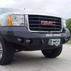 Road Armor - Road Armor 37400B Stealth Winch Front Bumper with Round Light Holes for GMC Sierra 2500HD/3500 2008-2010 - Image 2
