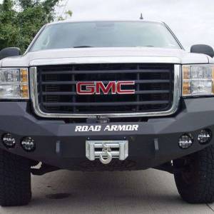 Road Armor - Road Armor 37400B Stealth Winch Front Bumper with Round Light Holes for GMC Sierra 2500HD/3500 2008-2010 - Image 6