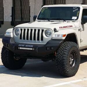 Road Armor - Road Armor 5183F0B Stealth Full Width Winch Front Bumper with Square light Holes for Jeep Wrangler JL 2018-2022 - Image 3