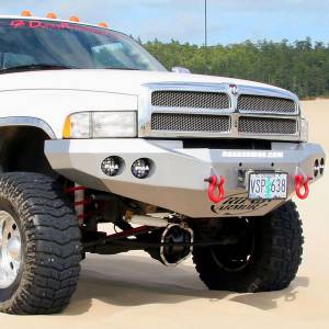 Road Armor - Road Armor 47000B Stealth Winch Front Bumper with Round Light Holes for Dodge Ram 1500/2500/3500 1994-1996 - Image 4