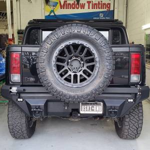 Road Armor - Road Armor 12008B Dakar Non-Winch Rear Bumper with Tire Carrier for Hummer H2 2003-2009 - Image 2