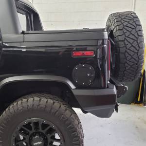Road Armor - Road Armor 12008B Dakar Non-Winch Rear Bumper with Tire Carrier for Hummer H2 2003-2009 - Image 4