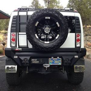 Road Armor - Road Armor 12008B Dakar Non-Winch Rear Bumper with Tire Carrier for Hummer H2 2003-2009 - Image 5
