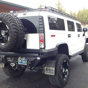 Road Armor - Road Armor 12008B Dakar Non-Winch Rear Bumper with Tire Carrier for Hummer H2 2003-2009 - Image 6