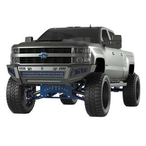 Road Armor - Road Armor 3152DF-A0-P2-MD-BH Identity Non-Shackle Front Bumper Kit with ID Mesh and 2 Cube Light Pods for Chevy Silverado 2500HD/3500 2015-2019 - Image 2
