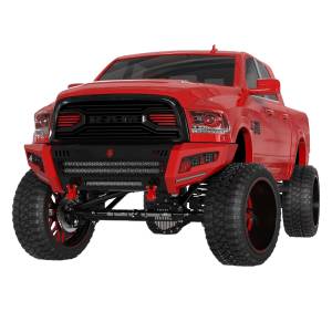 Road Armor - Road Armor 4102DF-B0-P2-MH-BH Identity Shackle Front Bumper with Hyve Mesh and 2 Cube Light Pods for Dodge Ram 2500/3500 2010-2018 - Image 2