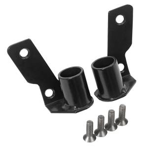 Exterior Accessories - Warrior - Warrior 1516 Mirror Relocation Bracket with Mirrors for Jeep Wrangler YJ 1987-1996 - Black Powder Coat