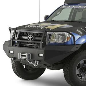 Warrior - Warrior 4530 Winch Front Bumper with Brush Guard and D-Rings Mount for Toyota Tacoma 2005-2011 - Black Powder Coat - Image 2