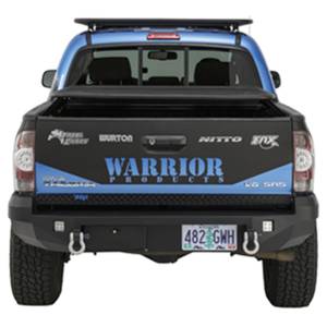 All Bumpers - Warrior - Warrior 4550 Rear Bumper with D-Rings Mount for Toyota Tacoma 2005-2015 - Black Powder Coat