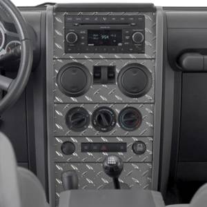 Warrior 90404 Dash Overlay with Power Window for Jeep Wrangler JK 2009-2010 - Polished Aluminum