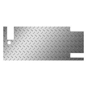 Warrior 908D Tailgate Cover for Jeep Wrangler YJ 1987-1996 - Polished Aluminum