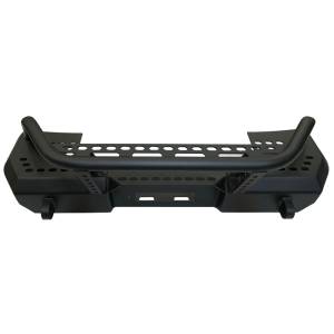 Warrior - Warrior 6537 Winch MOD Series Stubby Front Bumper with Brush Guard for Jeep Wrangler JL/Gladiator JT 2018-2022 - Black Powder Coat - Image 2