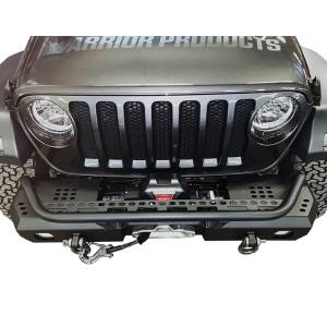 Warrior - Warrior 6538 Winch MOD Series Mid Width Front Bumper with Brush Guard for Jeep Wrangler JL/Gladiator JT 2018-2022 - Black Powder Coat - Image 6