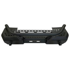 Warrior - Warrior 6577 Winch MOD Series Stubby Front Bumper with Brush Guard for Jeep Wrangler JK 2007-2018 - Black Powder Coat - Image 2