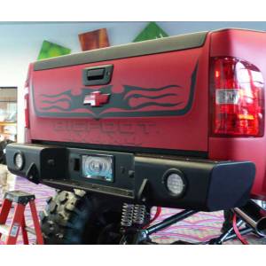 All Bumpers - TrailReady - TrailReady 68001 Rear Bumper with D-Ring Tabs for Chevy Silverado 2500HD/3500 2011-2014