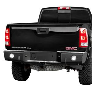 All Bumpers - TrailReady - TrailReady 68600 Rear Bumper with D-Ring Tabs for GMC Sierra 2500HD/3500 2015-2019