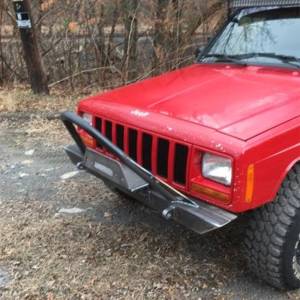Affordable Offroad - Affordable Offroad Stinger Winch Front Bumper for Jeep Cherokee XJ/Comanche 1984-2001 - Bare Steel - Image 3